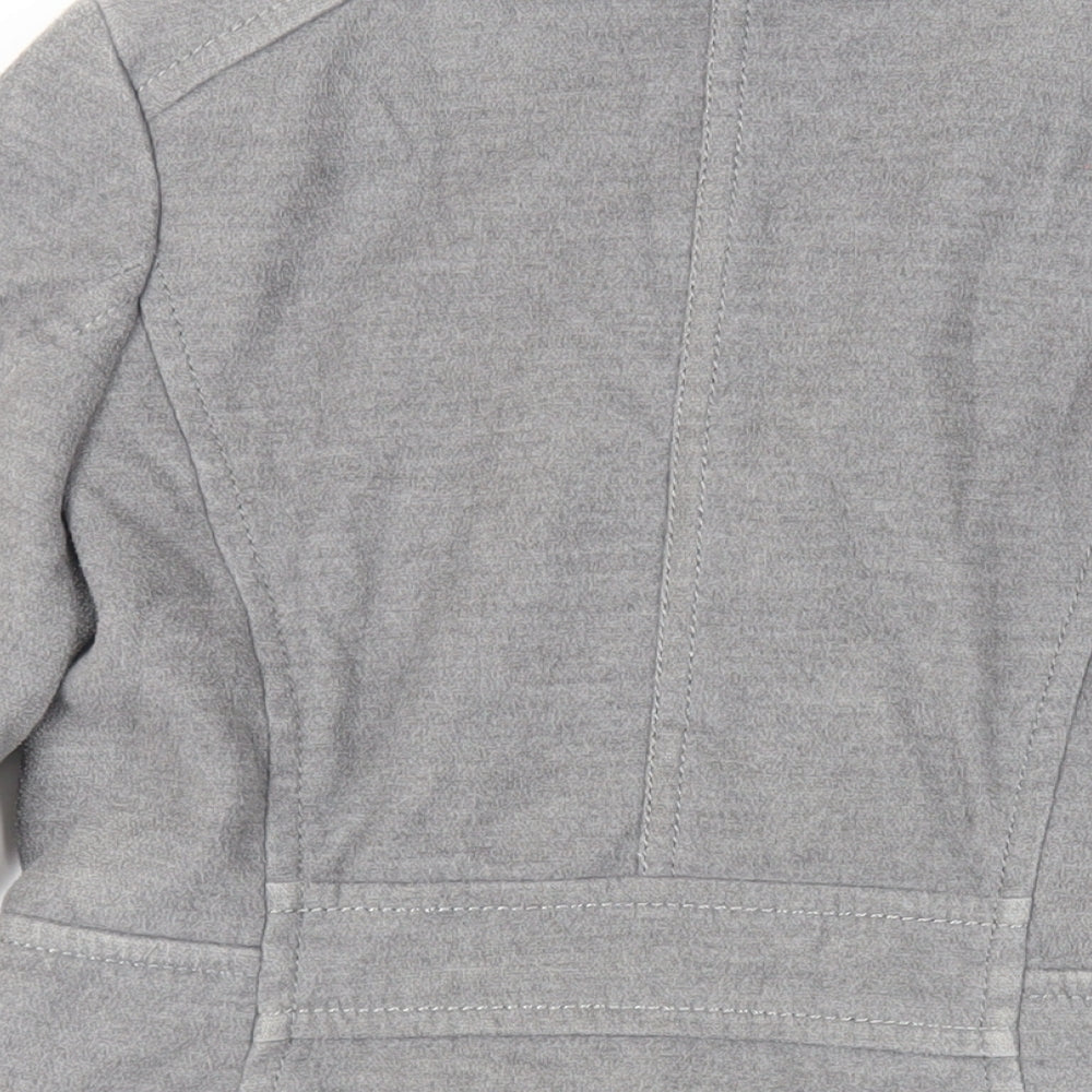 H&M Womens Grey Pea Coat Coat Size 8 Button