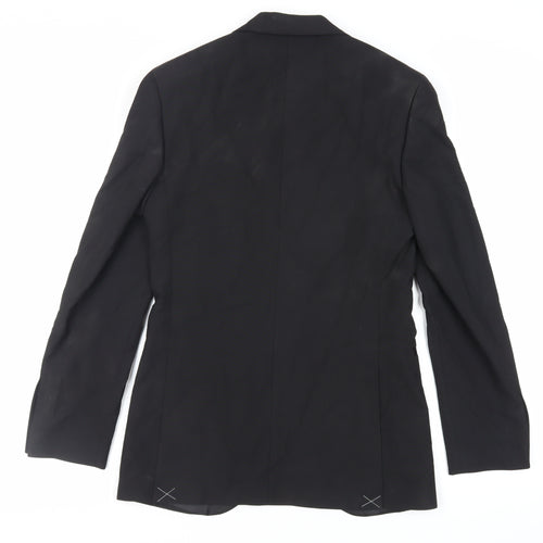 Marks and Spencer Mens Black Polyester Tuxedo Suit Jacket Size 34 Regular