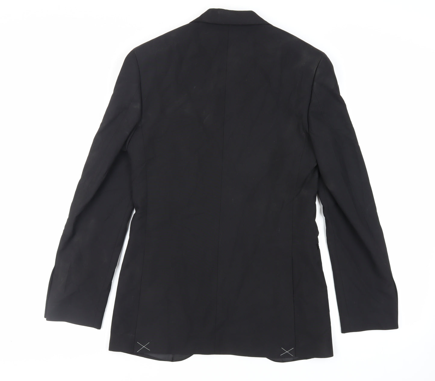 Marks and Spencer Mens Black Polyester Tuxedo Suit Jacket Size 34 Regular