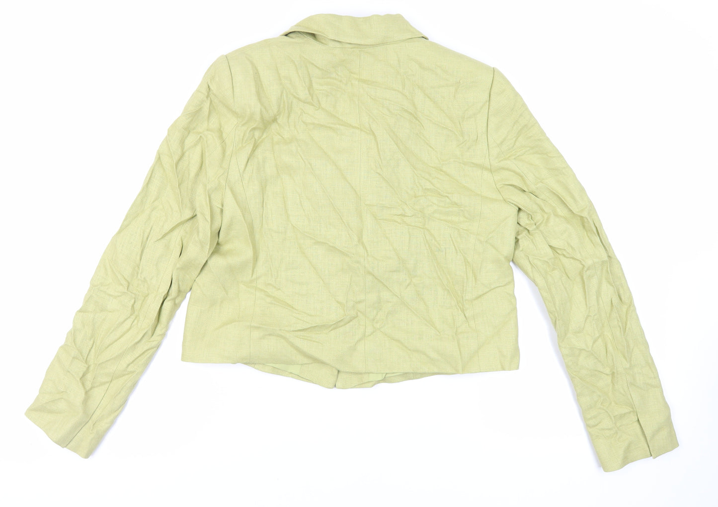 Marks and Spencer Womens Green Jacket Blazer Size 12 Button