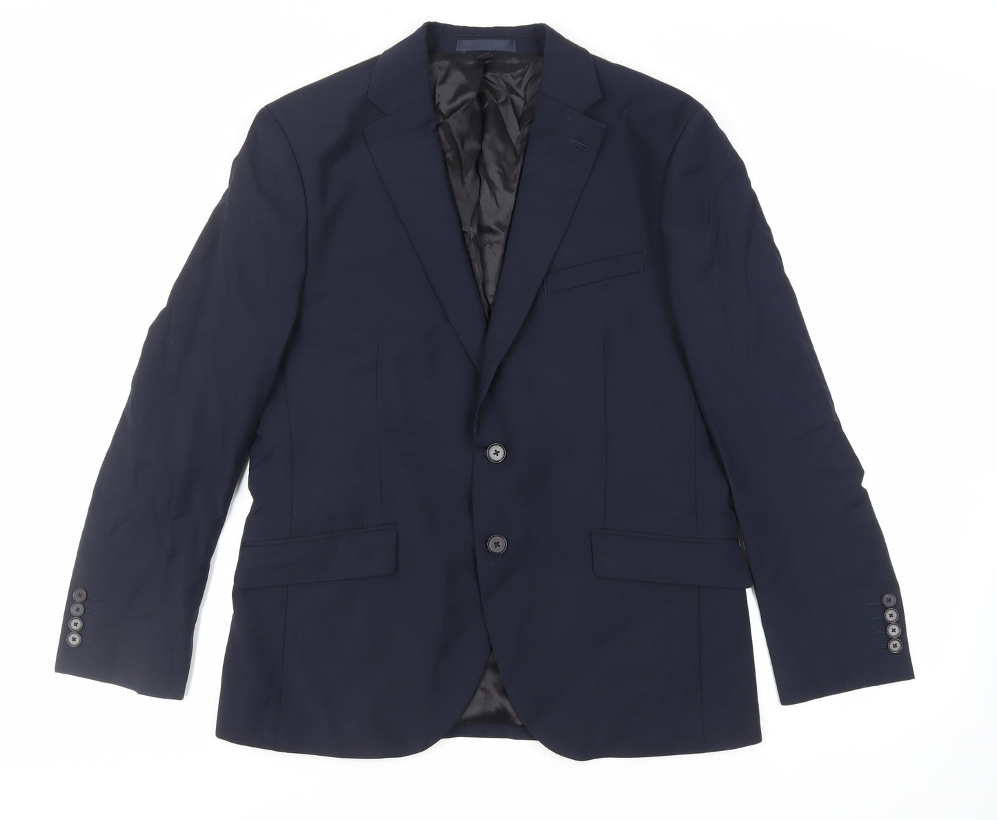 Marks and Spencer Mens Blue Wool Jacket Suit Jacket Size 40 Regular