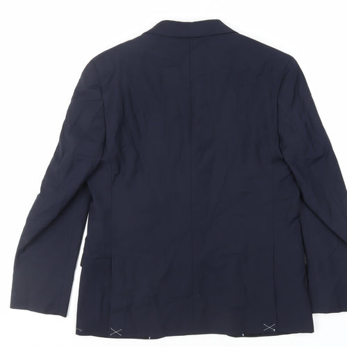 Marks and Spencer Mens Blue Wool Jacket Suit Jacket Size 40 Regular