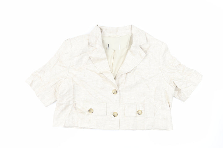 Marks and Spencer Womens Beige Jacket Blazer Size 16 Button