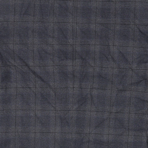 Marks and Spencer Mens Blue Plaid Polyester Jacket Suit Jacket Size 40 Regular