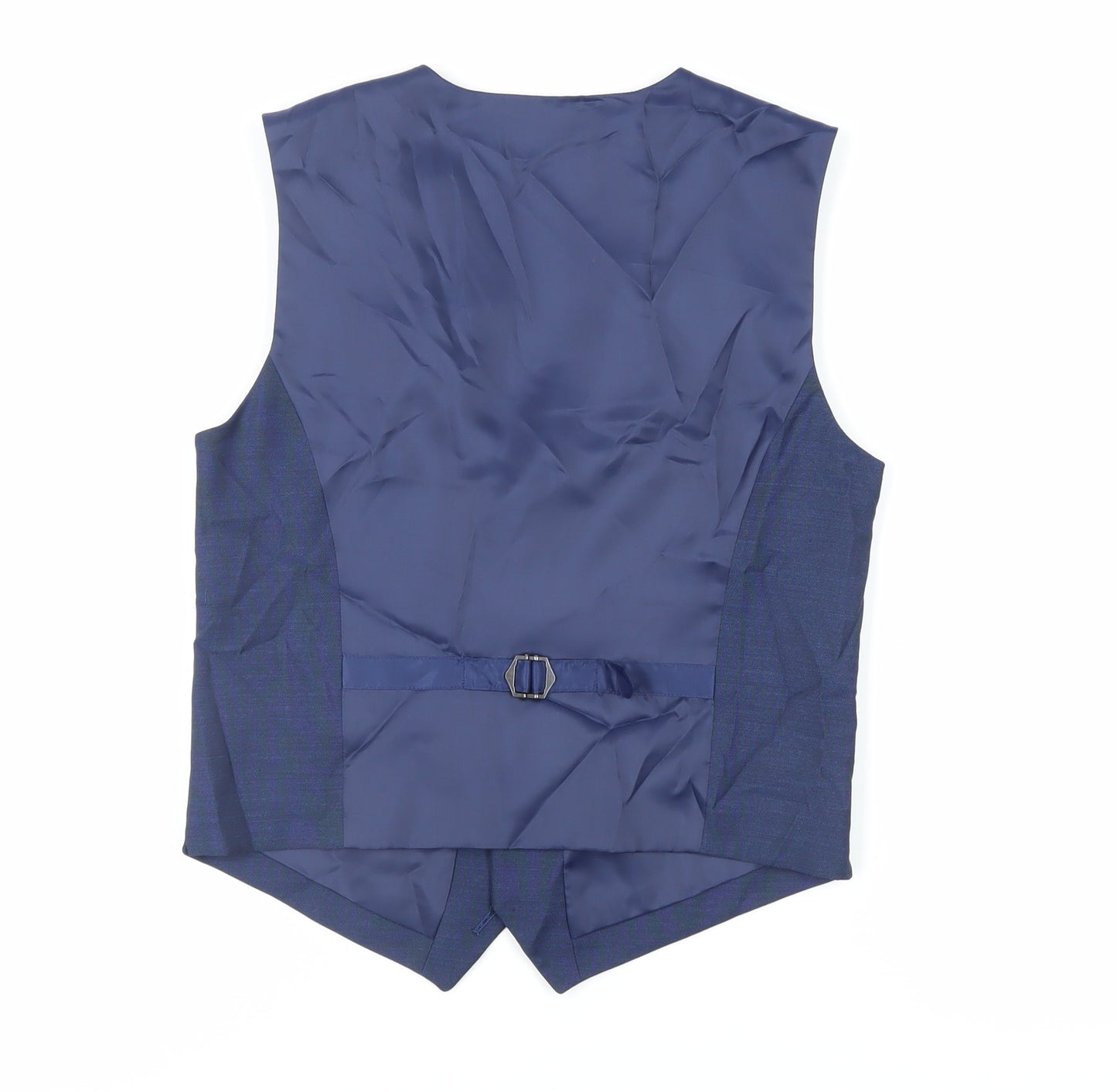 Marks and Spencer Boys Blue Jacket Waistcoat Size 12-13 Years Button