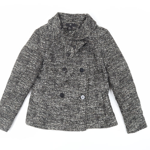 H&M Womens Grey Jacket Blazer Size 10 Button