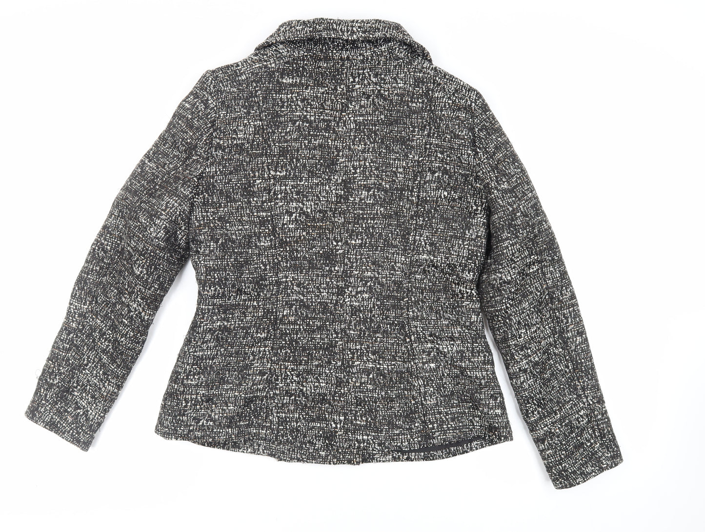H&M Womens Grey Jacket Blazer Size 10 Button