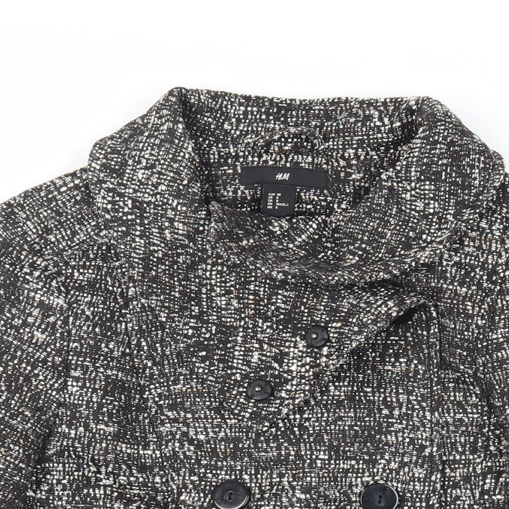 H&M Womens Grey Jacket Blazer Size 10 Button