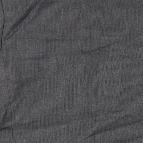Varteks Mens Grey Striped Acetate Jacket Suit Jacket Size 40 Regular