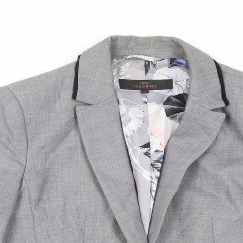 NEXT Womens Grey Jacket Blazer Size 10 Button