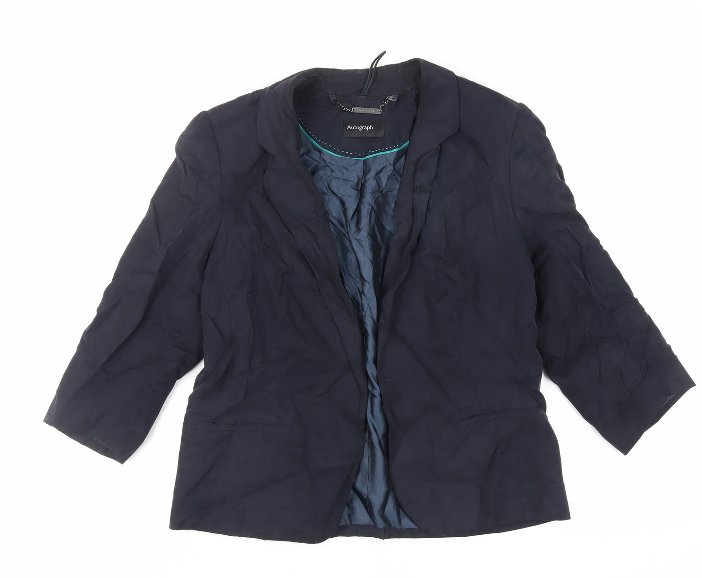 Autograph Womens Blue Jacket Blazer Size 14 - Open