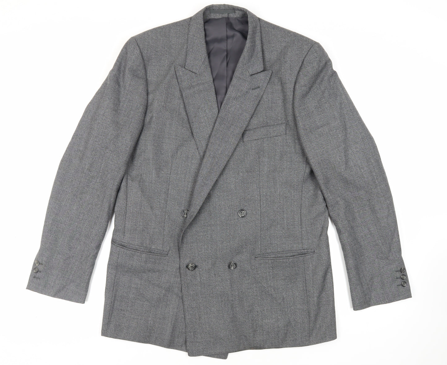 Club Member Mens Grey Polyester Jacket Suit Jacket Size 44 Regular