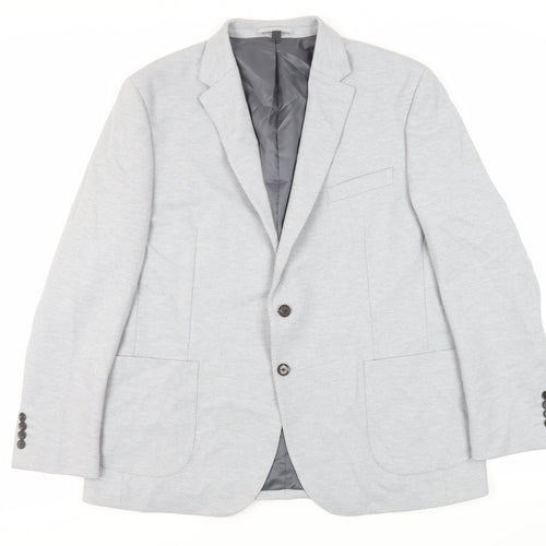 Marks and Spencer Mens Grey Polyamide Jacket Suit Jacket Size 46 Regular