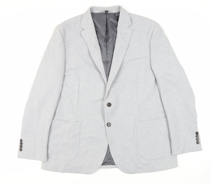 Marks and Spencer Mens Grey Polyamide Jacket Suit Jacket Size 46 Regular