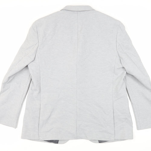 Marks and Spencer Mens Grey Polyamide Jacket Suit Jacket Size 46 Regular