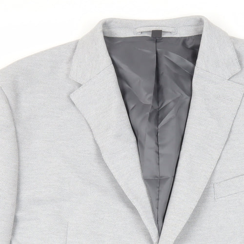 Marks and Spencer Mens Grey Polyamide Jacket Suit Jacket Size 46 Regular