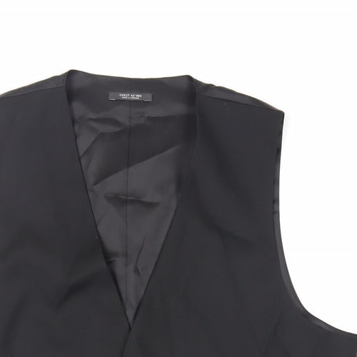 Marks and Spencer Mens Black Polyester Jacket Suit Waistcoat Size 42 Regular