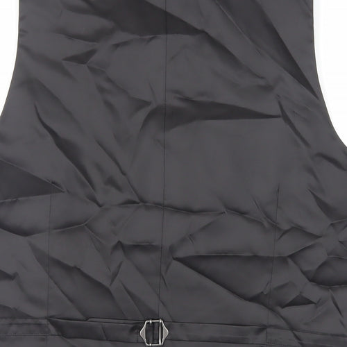 Marks and Spencer Mens Black Polyester Jacket Suit Waistcoat Size 42 Regular