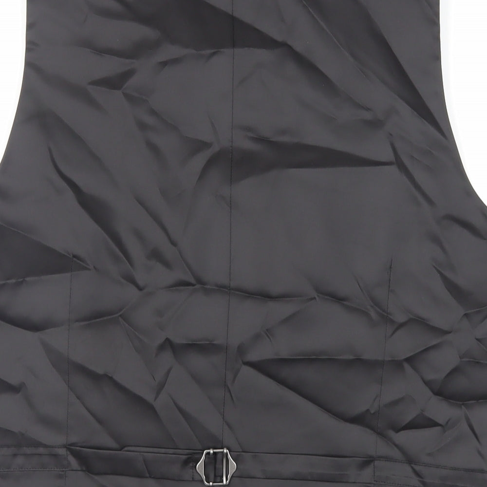 Marks and Spencer Mens Black Polyester Jacket Suit Waistcoat Size 42 Regular