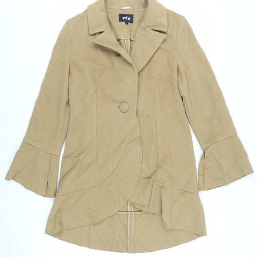 Per Una Womens Brown Overcoat Coat Size 14 Button - Unlined