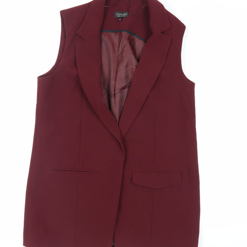 Topshop Womens Purple Jacket Waistcoat Size 14 - Open