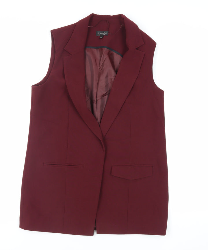 Topshop Womens Purple Jacket Waistcoat Size 14 - Open