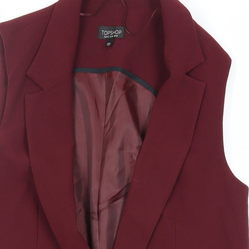 Topshop Womens Purple Jacket Waistcoat Size 14 - Open