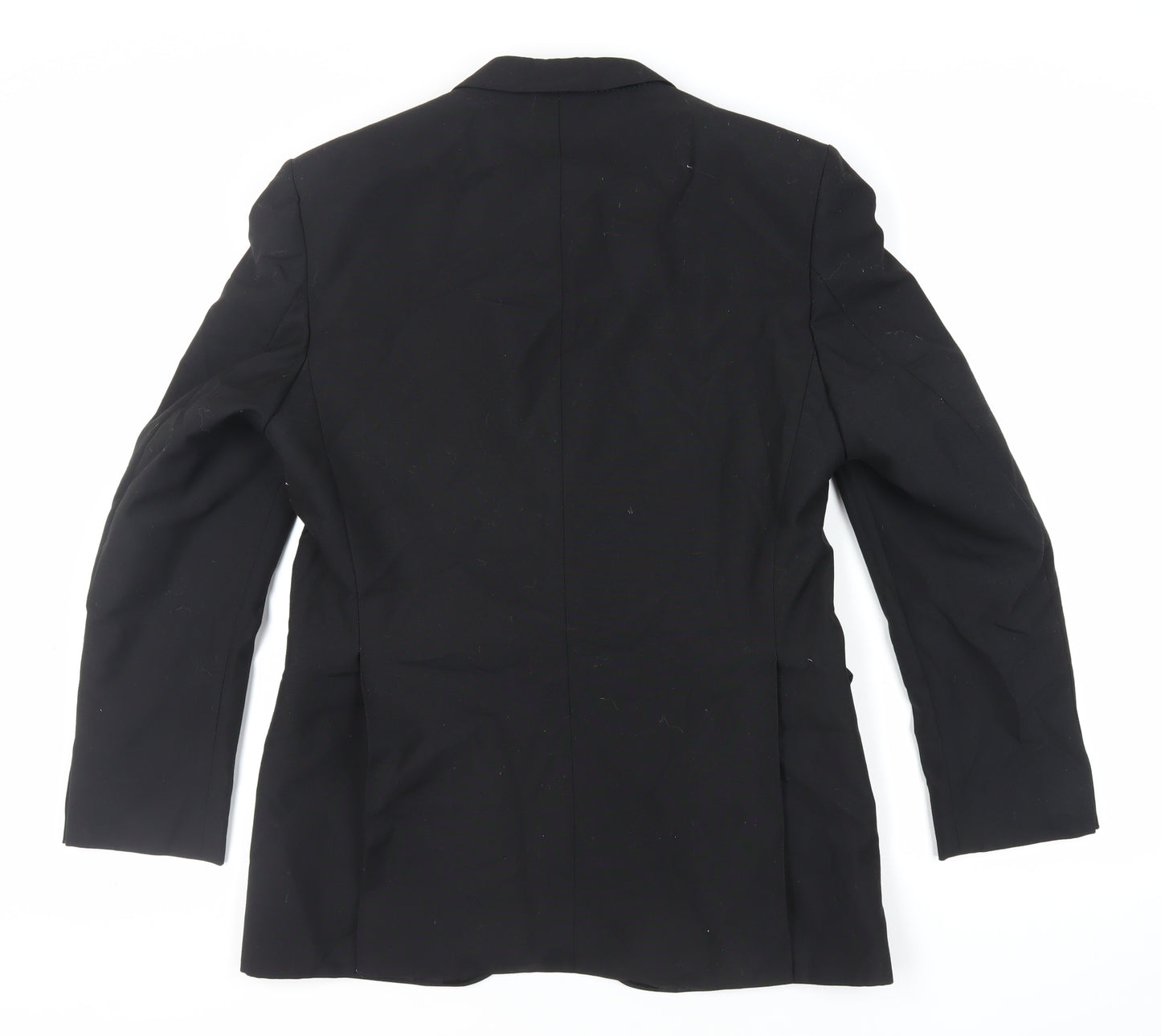 Turo Mens Black Wool Tuxedo Suit Jacket Size 40 Regular