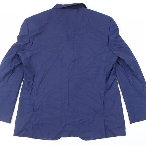 Marks and Spencer Mens Blue Polyester Jacket Suit Jacket Size 46 Regular