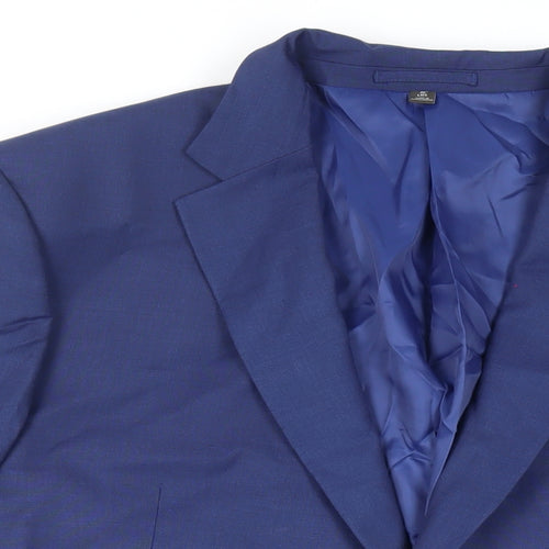 Marks and Spencer Mens Blue Polyester Jacket Suit Jacket Size 46 Regular