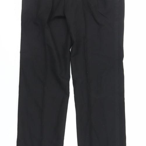 Turo Mens Black Polyester Dress Pants Trousers Size 34 in L31 in Regular Zip