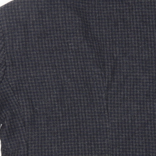 Topman Mens Blue Geometric Jacket Blazer Size 38 Button