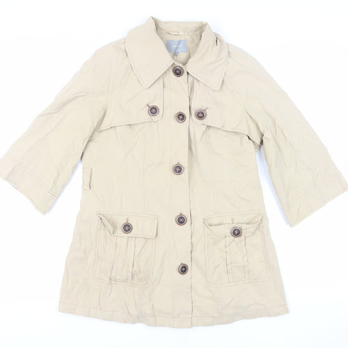 Per Una Womens Beige Jacket Size 8 Button