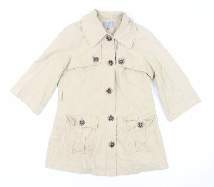 Per Una Womens Beige Jacket Size 8 Button