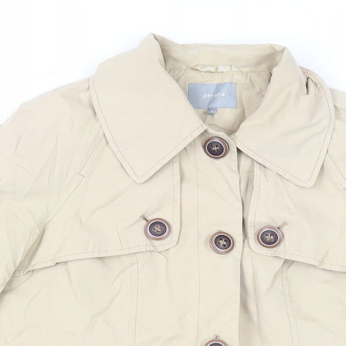 Per Una Womens Beige Jacket Size 8 Button