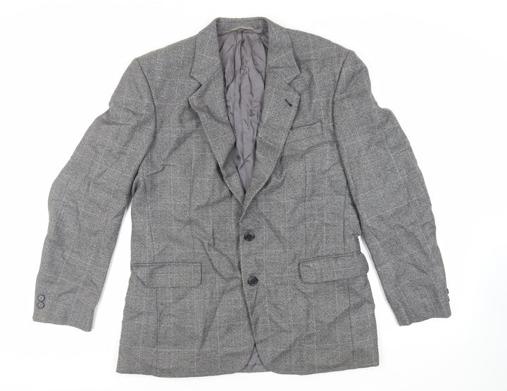 Skopes Mens Grey Polyester Jacket Suit Jacket Size 40 Regular