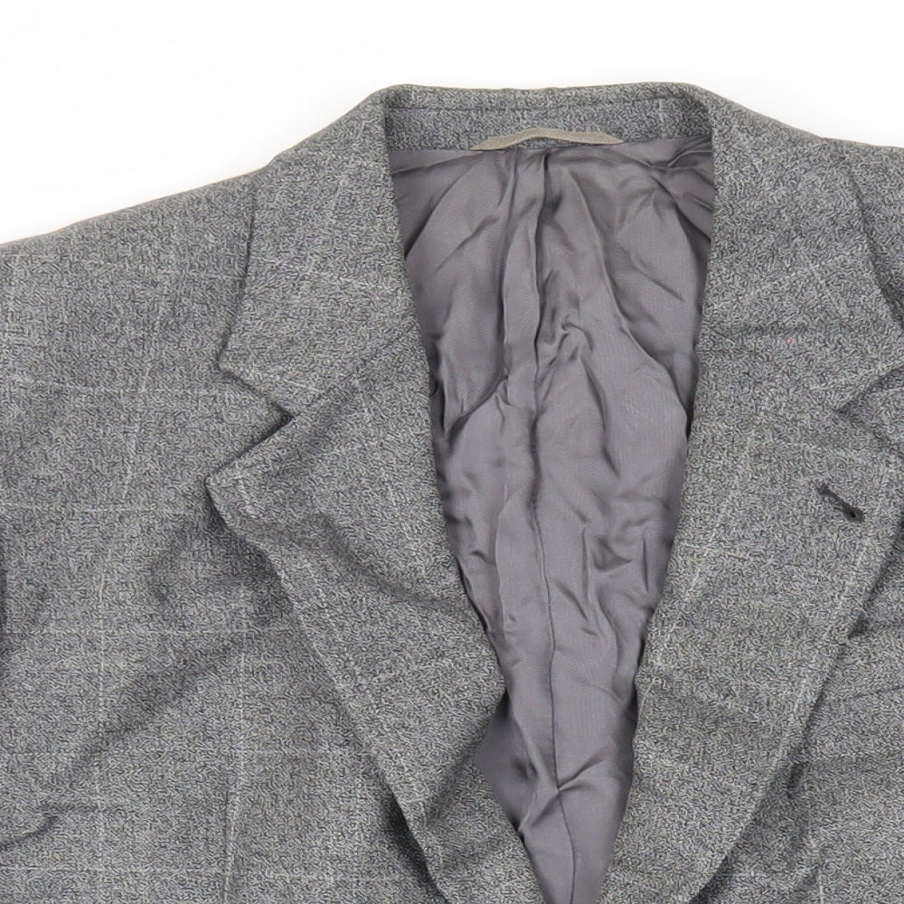 Skopes Mens Grey Polyester Jacket Suit Jacket Size 40 Regular