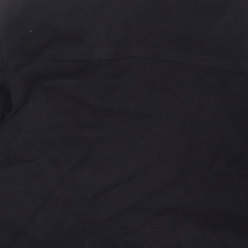 St Michael Mens Blue Overcoat Coat Size L Zip - Vintage Car Coat