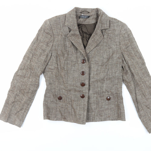 Alex & Co Womens Beige Jacket Blazer Size 10 Button