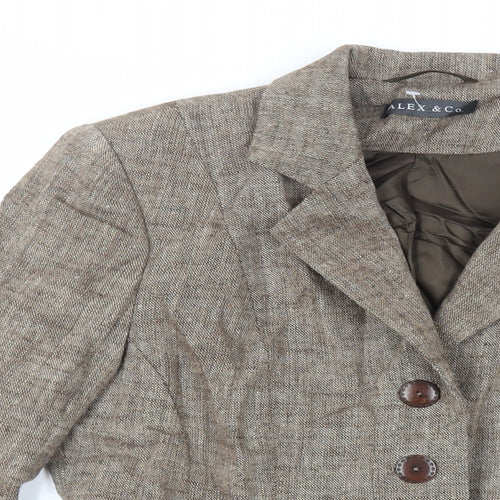 Alex & Co Womens Beige Jacket Blazer Size 10 Button