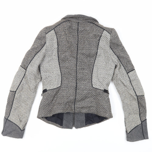 Zara Womens Grey Jacket Blazer Size XS Zip