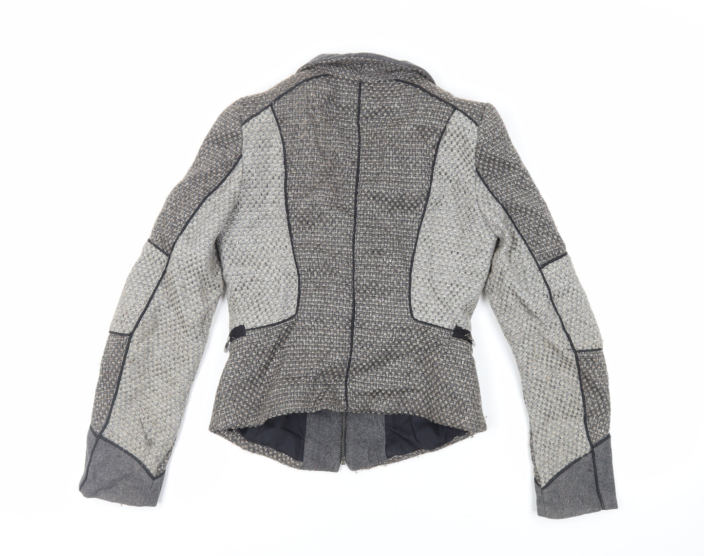 Zara Womens Grey Jacket Blazer Size XS Zip