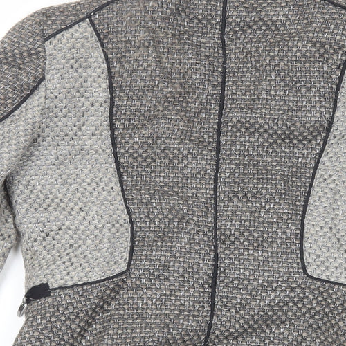 Zara Womens Grey Jacket Blazer Size XS Zip