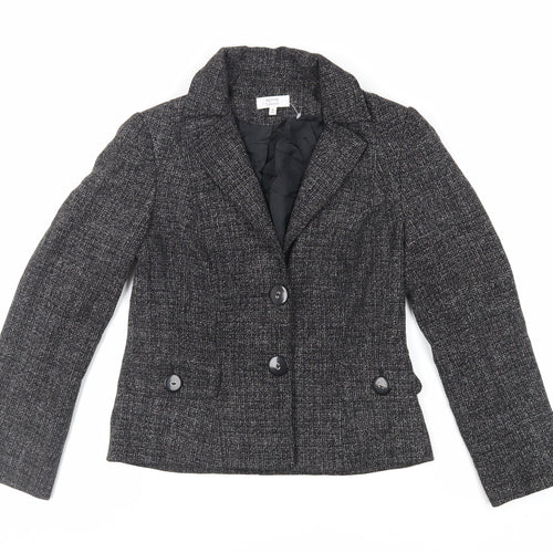 Debenhams Womens Grey Jacket Blazer Size 10 Button