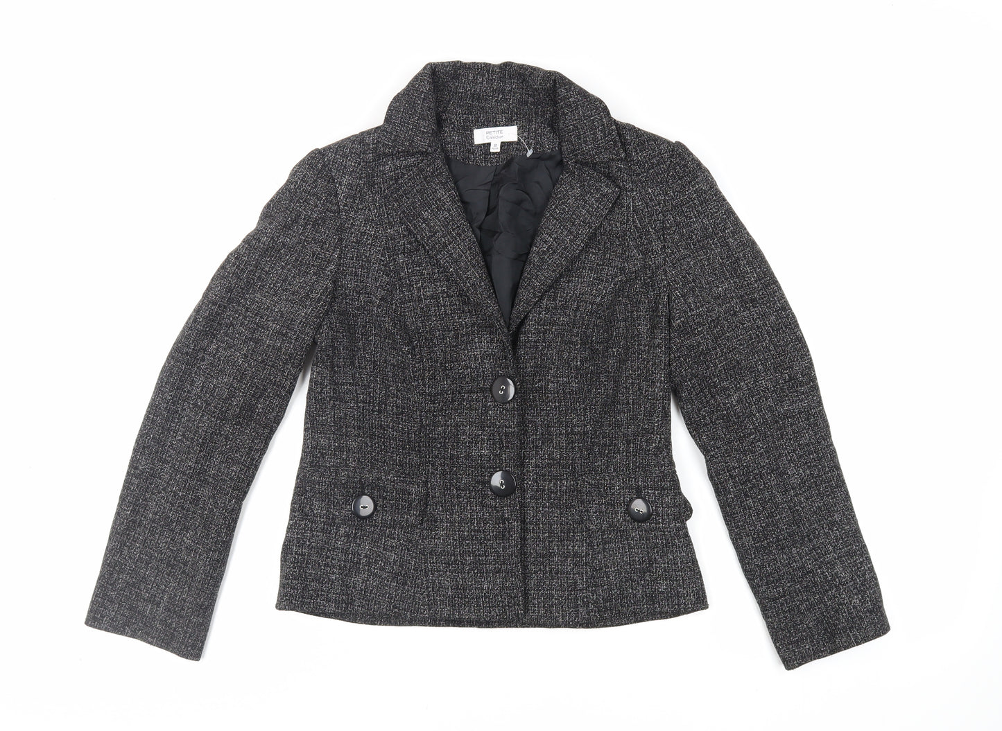 Debenhams Womens Grey Jacket Blazer Size 10 Button