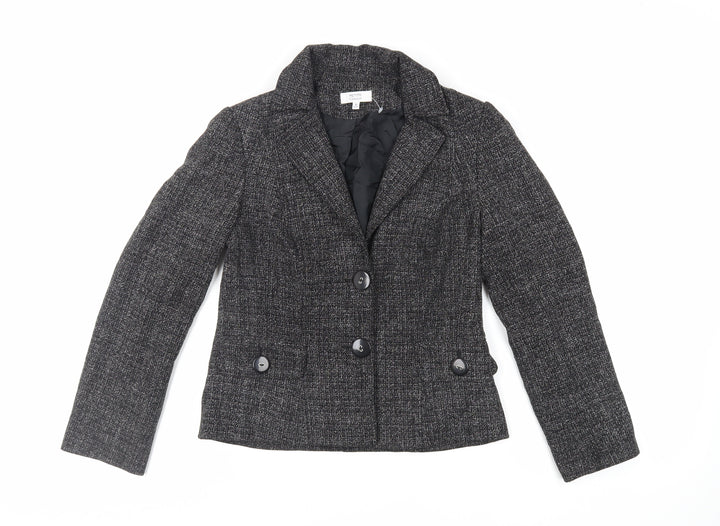Debenhams Womens Grey Jacket Blazer Size 10 Button