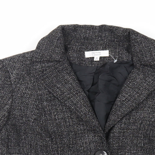 Debenhams Womens Grey Jacket Blazer Size 10 Button