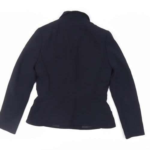 Hobbs Womens Blue Jacket Blazer Size 10 Button