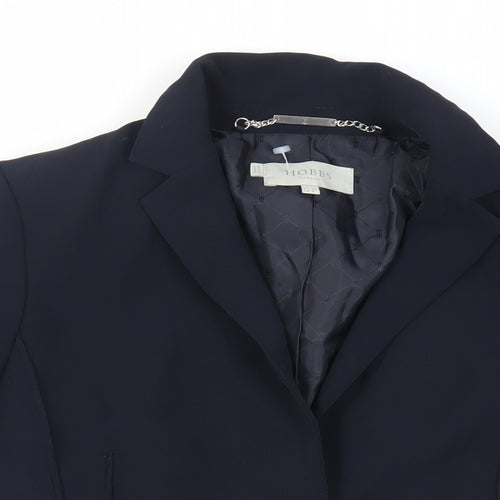 Hobbs Womens Blue Jacket Blazer Size 10 Button