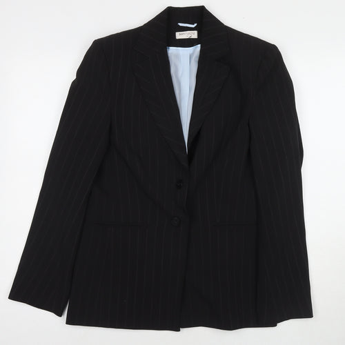 Bonmarché Womens Black Jacket Blazer Size 12 Button